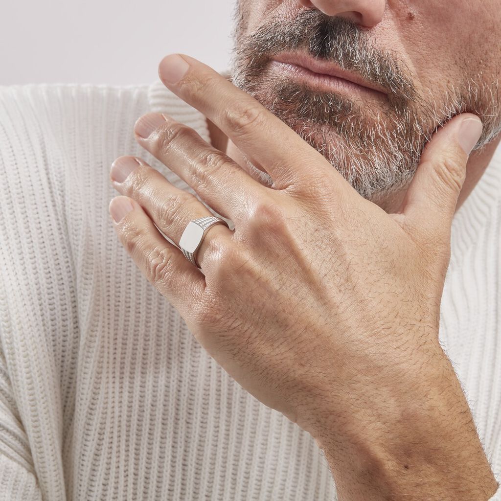 Chevalière Argent Blanc Charites