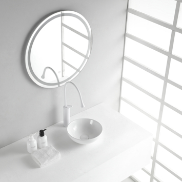 Marho Drova waskom rond 28 x 10 cm keramiek glans wit