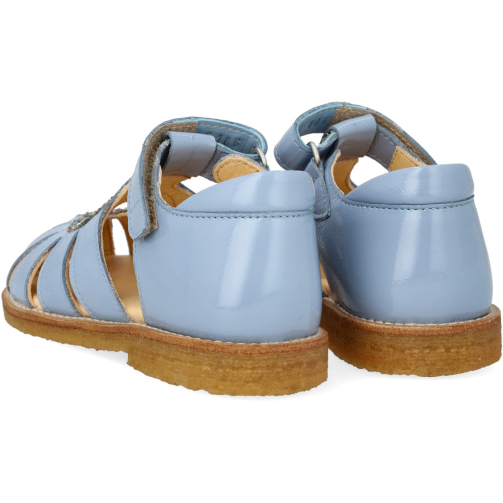 Køb Angulus Sky Blue/Spring Multi Glitter Hjertesandal Med Glitter Hjerte