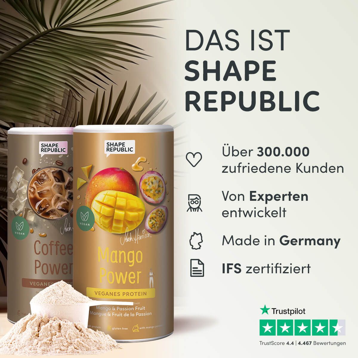 Veganes 3K Protein |  Kaffee Proteinshake | Shape Republic