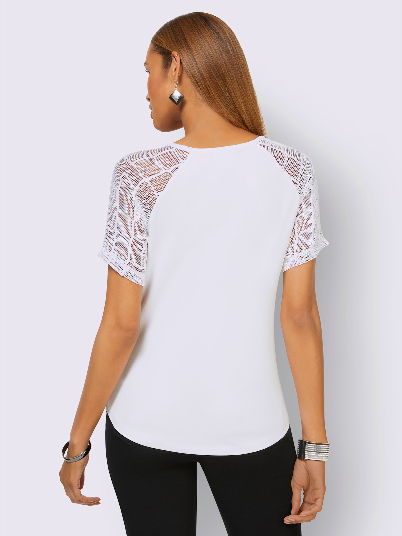 T-shirt en dentelle viscose