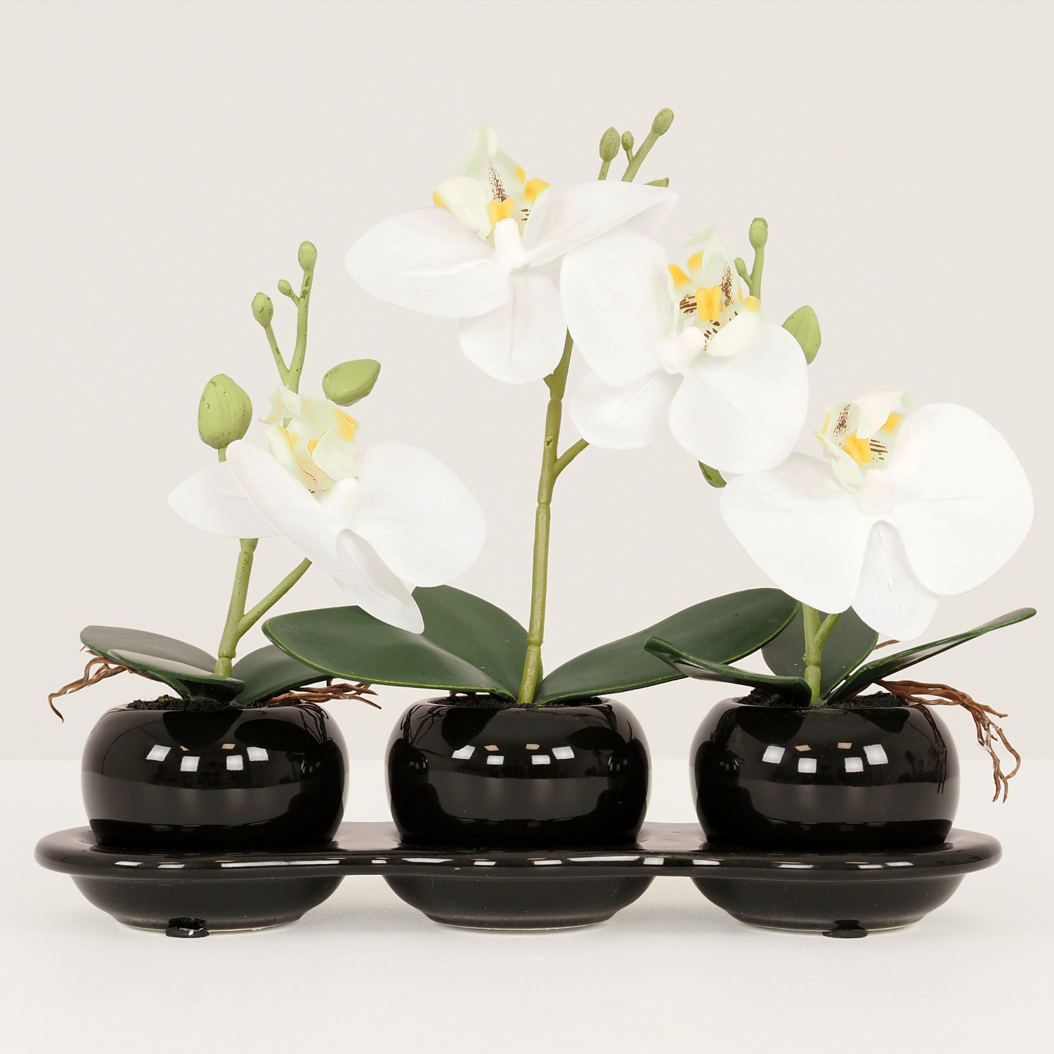 Orchidées artificielles 20cm lot de 3