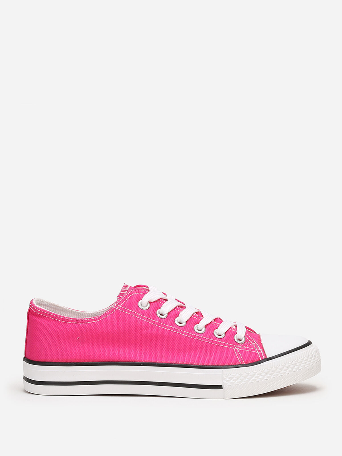 Tennis basses en toile- Fuchsia