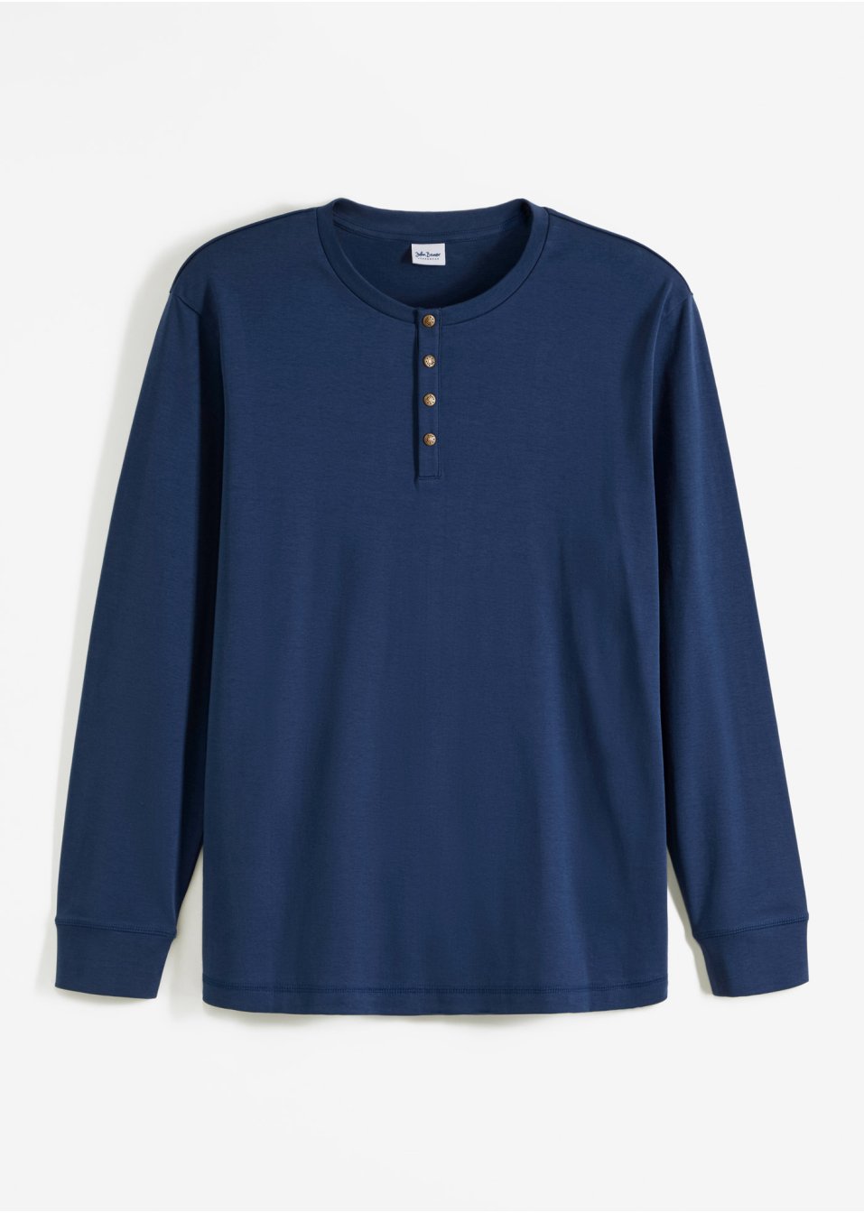 T-shirt col Henley, manches longues