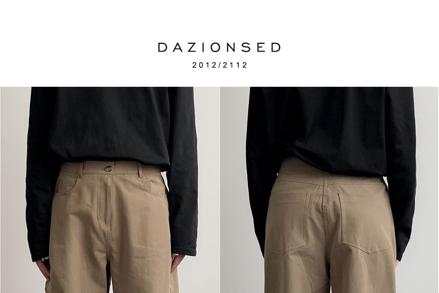 DAZO Studios - Cargobroek met rechte pijpen en effen taille, middelhoge taille