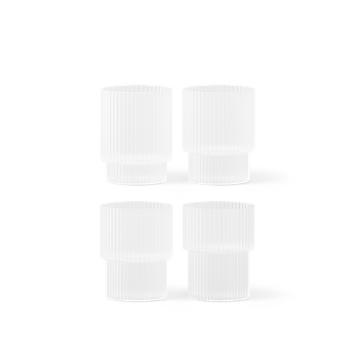 ferm LIVING Ripple 4-pak Glas, Frosted, 20 cl