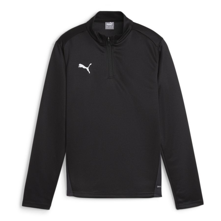 PUMA Maillot d'Entraînement teamGOAL Fermeture Éclair 1/4 - Noir/Blanc/Gris Enfant