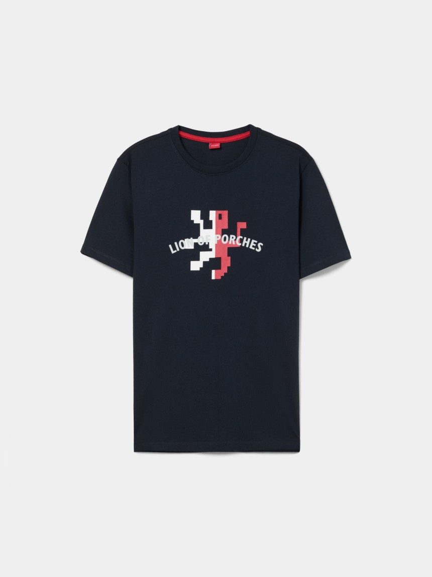T-shirt estampada de algodão