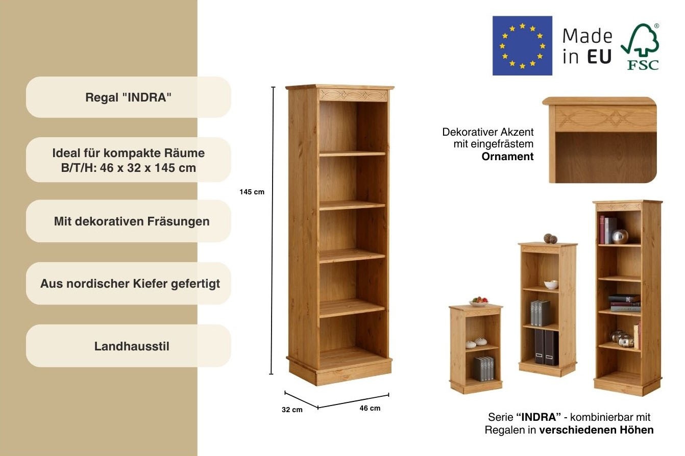 Home affaire Standregal »Indra« Höhe 145 cm