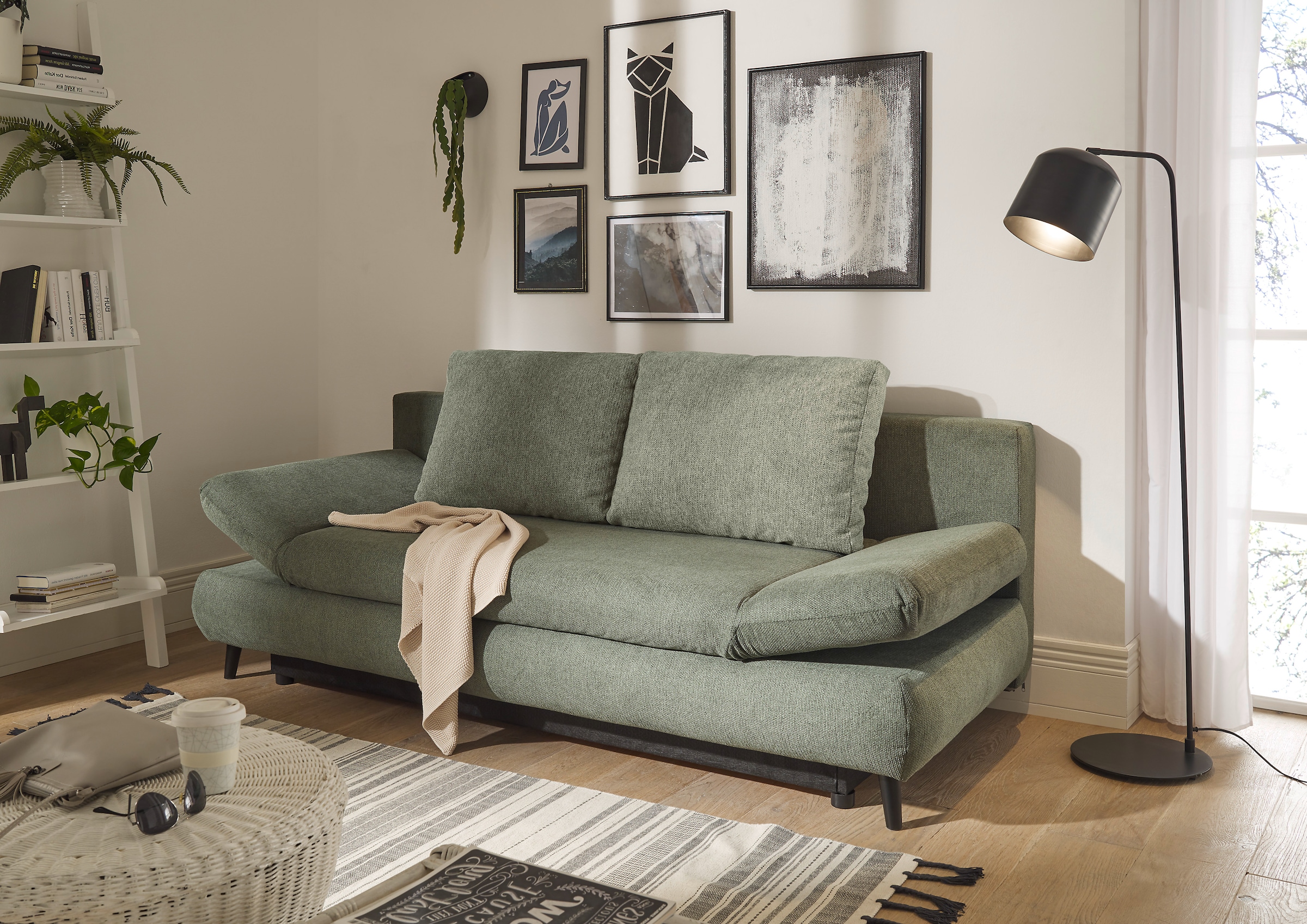 ED EXCITING DESIGN Schlafsofa »Sunny« mit Bettkasten & Armteilverstellung