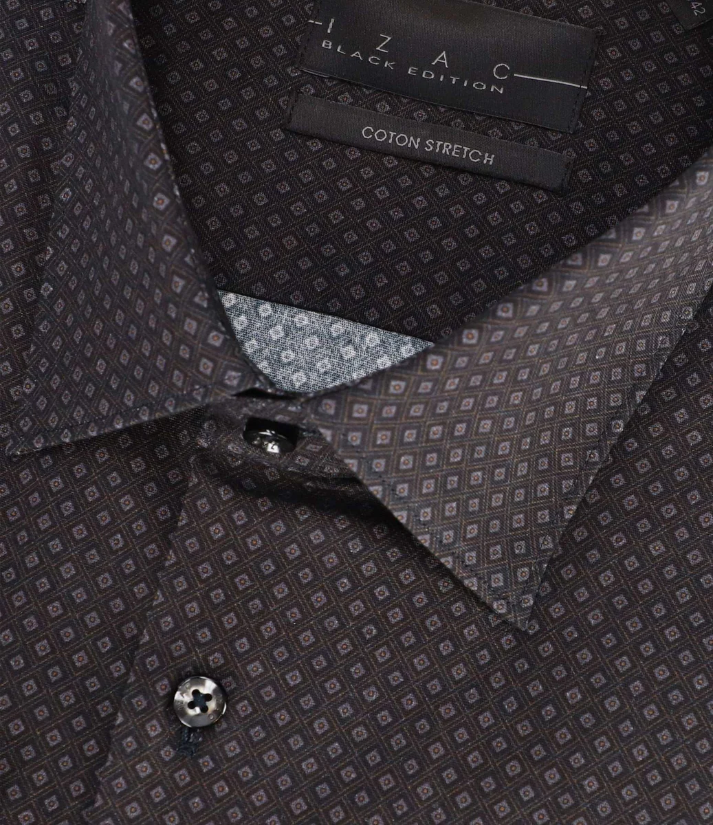Chemise ville imprimée anthracite PADERN