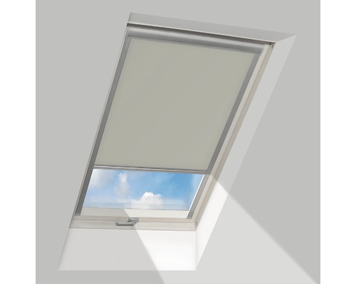 Verduisteringsrolgordijn FAKRO donkerbeige handmatig ARF 55x78 cm (01)