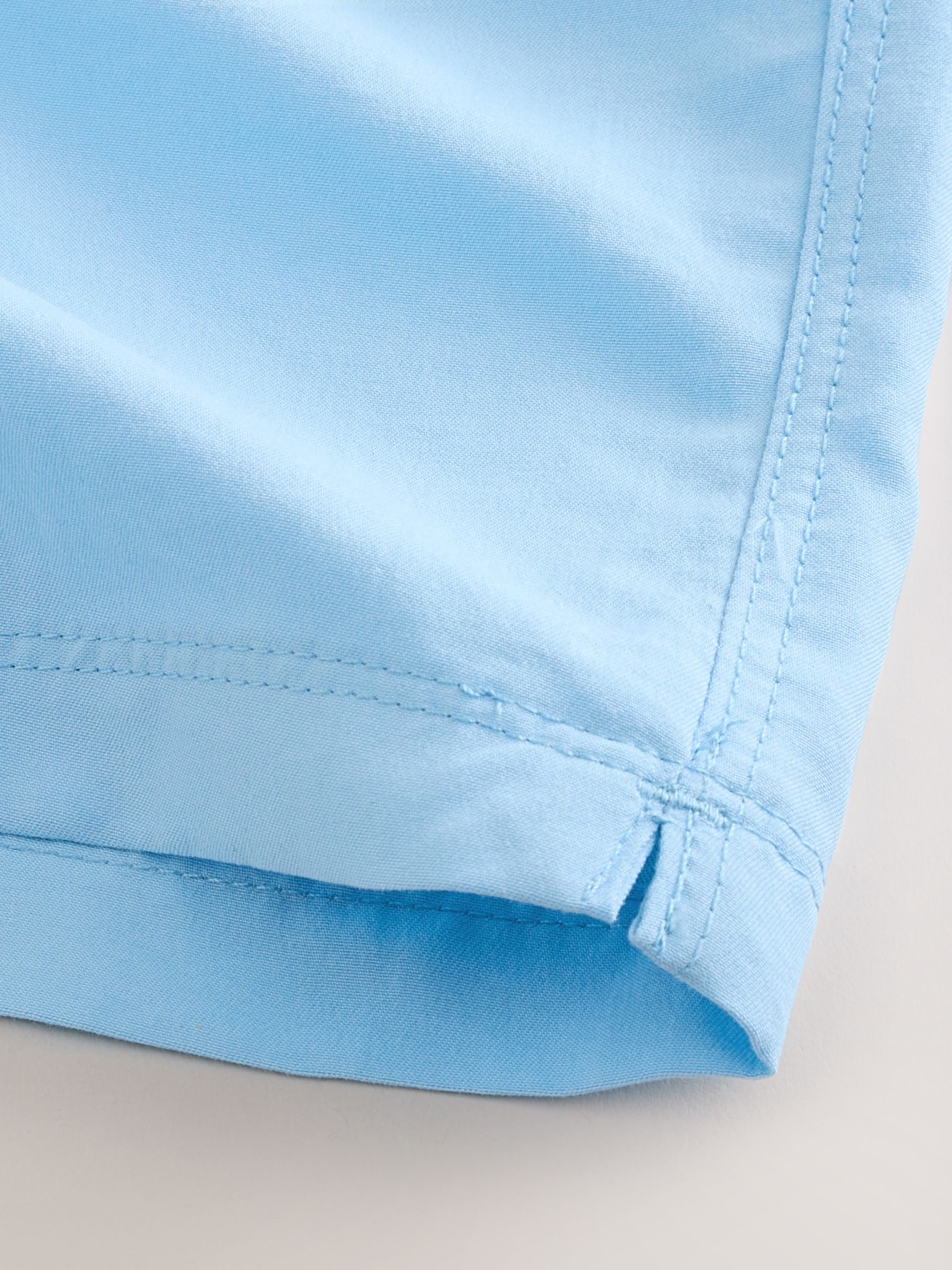 Navy Blue/Light Blue - Zwembroek met contrasterende tailleband
