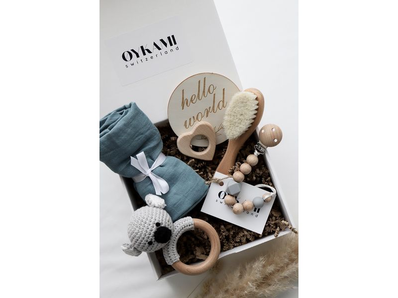 Oykami Geschenkset Junge Aspen Baby-Geschenkbox für Jungen