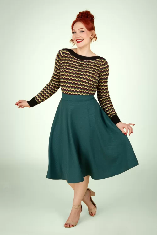 Banned Retro Hope Shimmer swing rok in groen