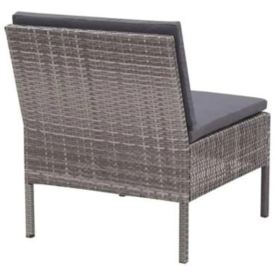vidaXL - Tuin Loungeset - Grijs - Poly rattan