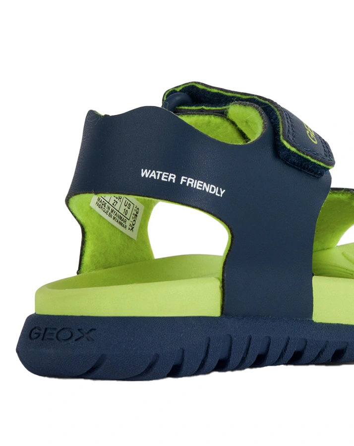 Klett-Sandale FUSBETTO in navy/lime