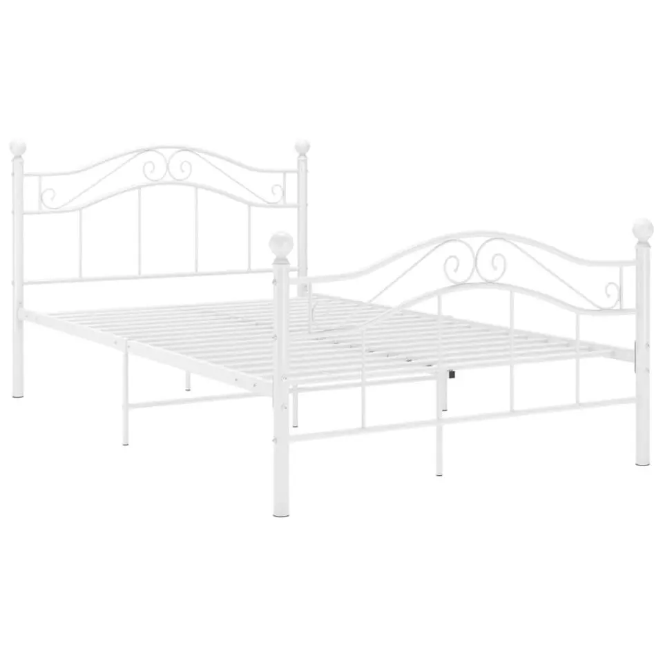 vidaXL - Metalen bed frame - Wit - 120x200 cm