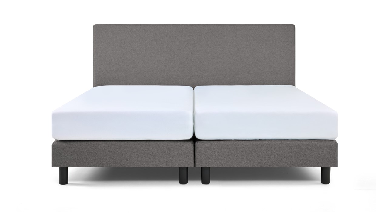 Box Ambra met Silver Pocket Deluxe Foam matras light grey