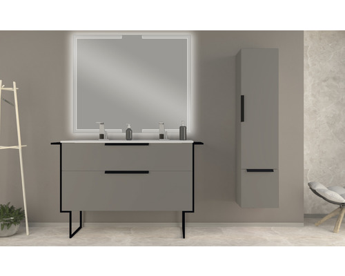 Badkamermeubel Baden Haus Urban BxHxD 120 x 62 x 46 cm Frontkleur grijs mat mat