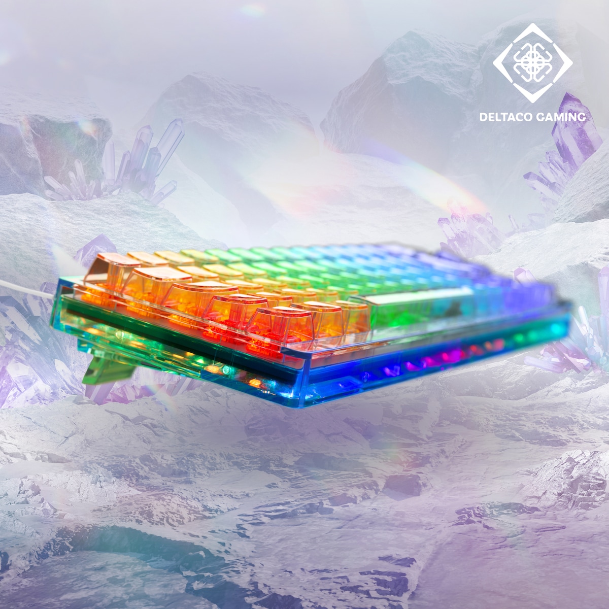 Deltaco DK460 gamingtastatur (gjennomsiktig)