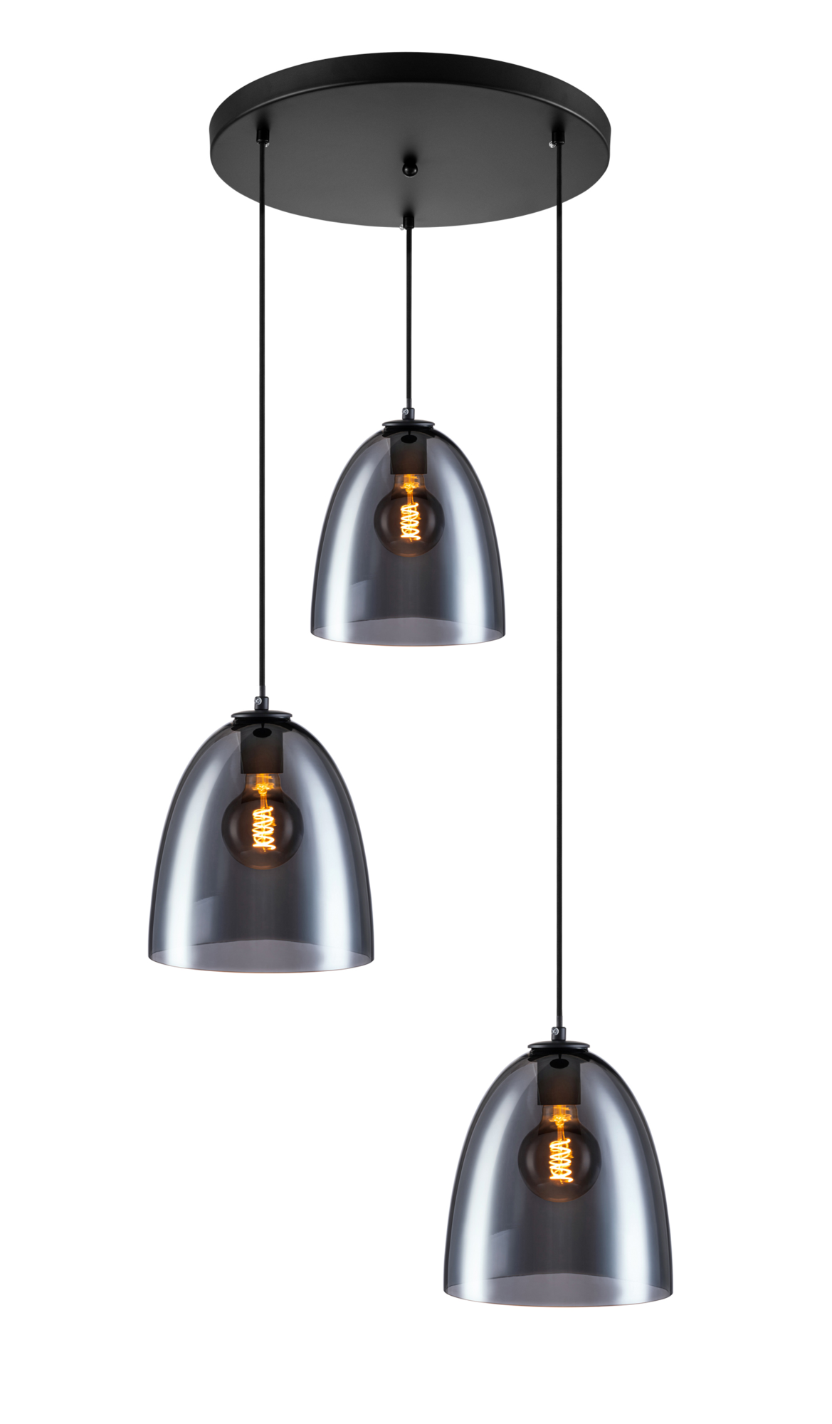 Hanglamp Marina 3 lichts rond black