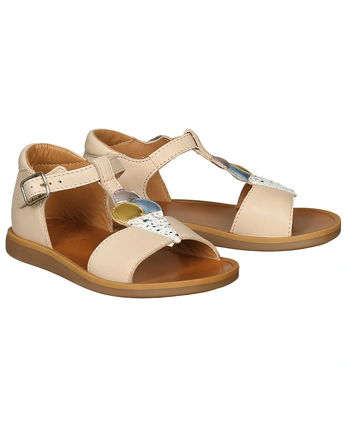 Leder-Sandalen POPPY – ICE CREAM in altrosa