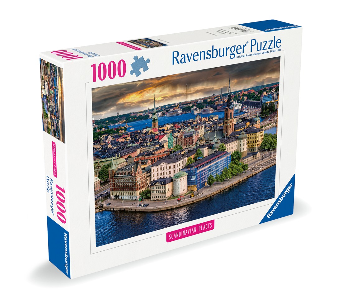 Ravensburger - Puslespil Scandinavian Stockholm Sweden 1000 brikker