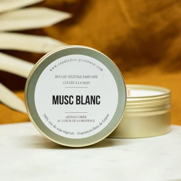Candlebox provence Bougie Musc Blanc 170G