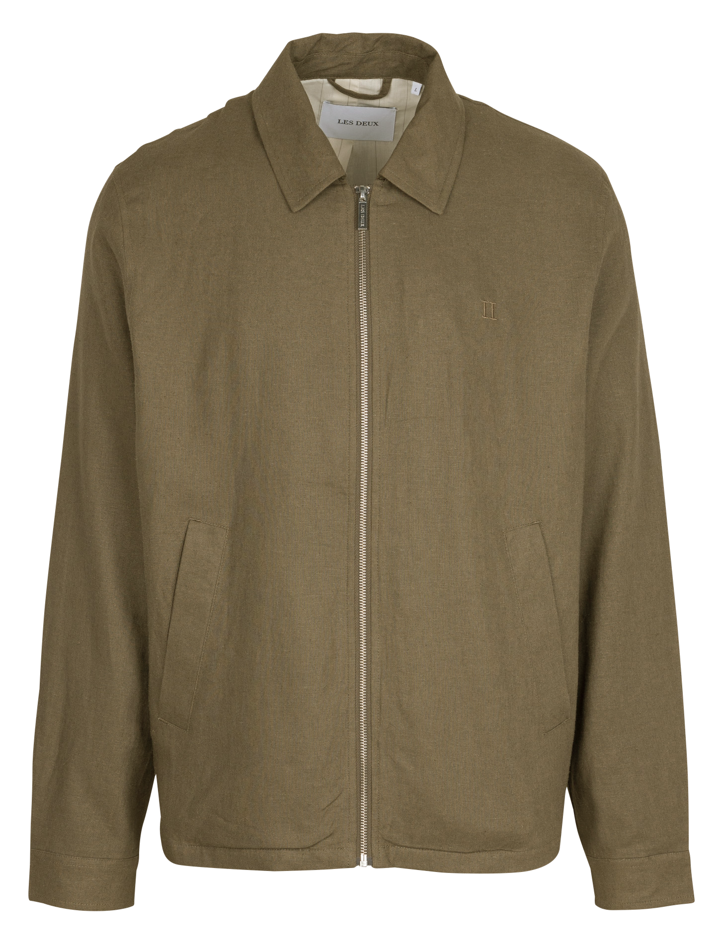CONSTANTIN - Veste col classique en lin mélangé| Marron