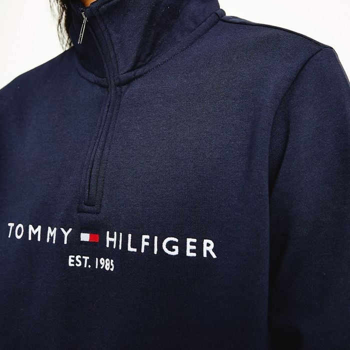 Tommy Hilfiger Logo Mock Neck Sweater Heren