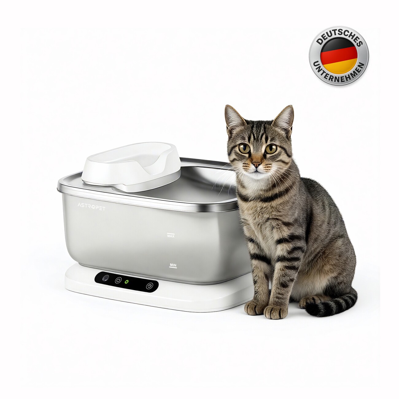 AstroPet Kabelloser Haustier-Trinkbrunnen XL Poseidon Series Pro