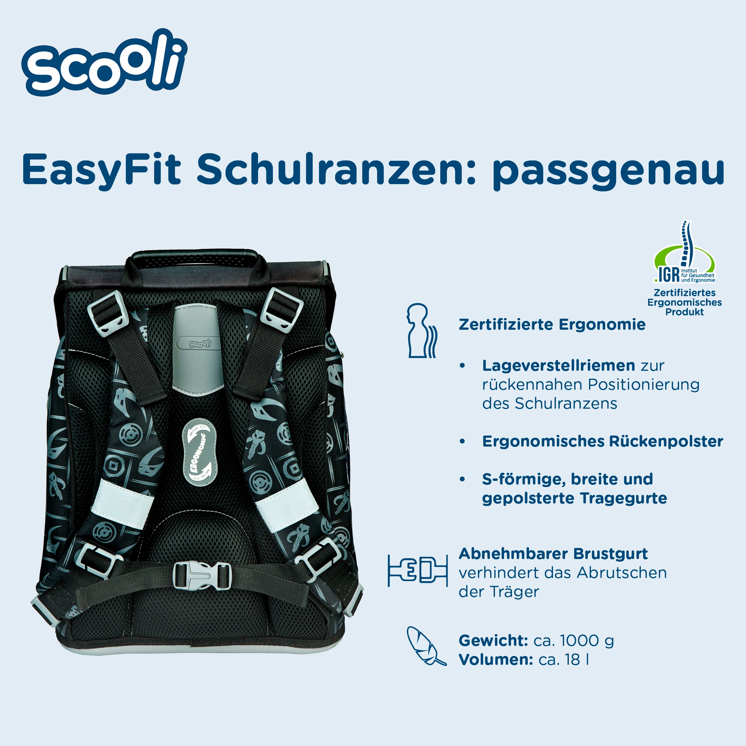 Scooli Schulranzen »EasyFit, Star Wars«