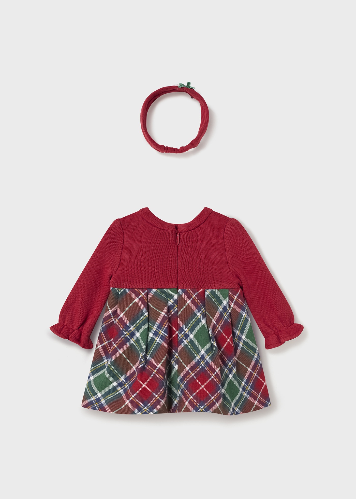 Vestido combinando com faixa de cabelo para recém-nascido