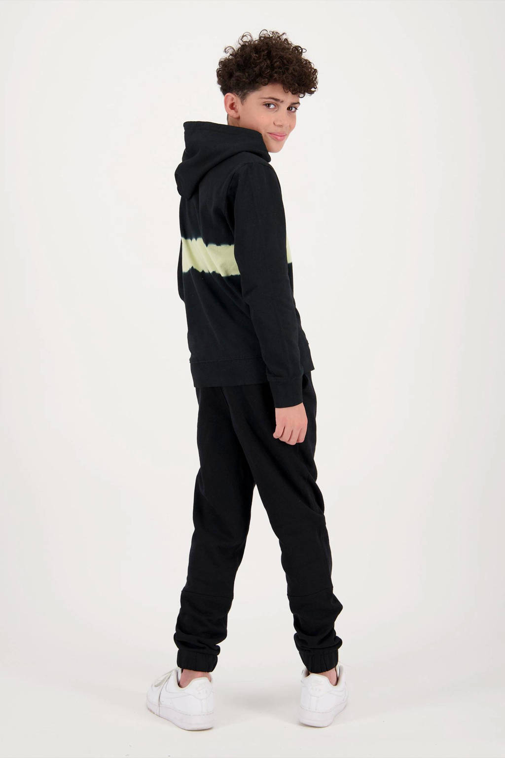Raizzed hoodie Jermain met tekst zwart