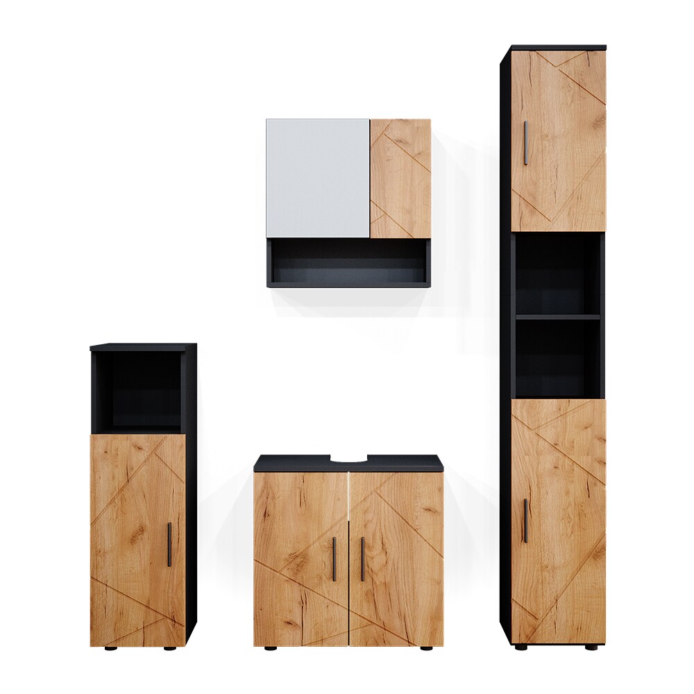 Vicco Badmöbel Set Irma Spiegelschrank Unterschrank Hochschrank Midischrank Bad