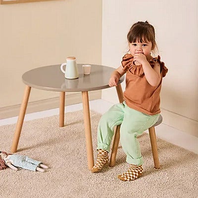 Kids Concept Bord og Stoler, Lysebrun