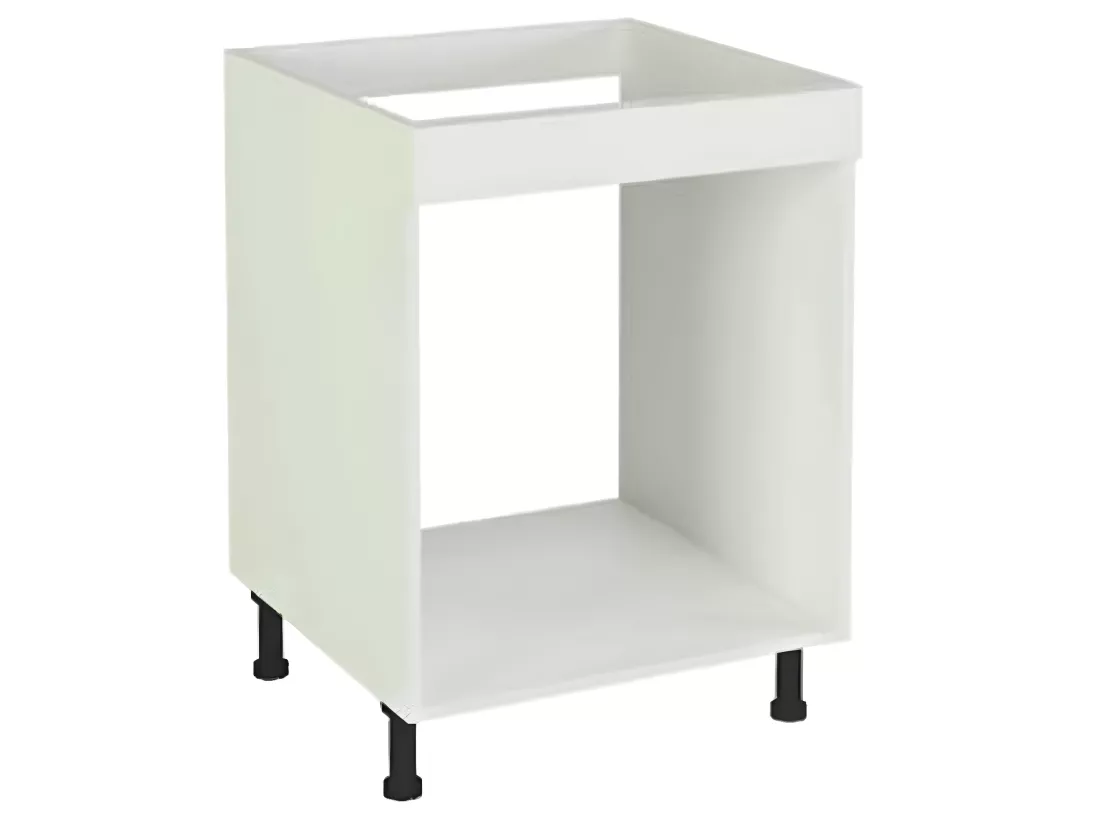 Meuble bas de cuisine pour four coloris blanc - Hauteur 85 x Longueur 60 x profondeur 58 cm