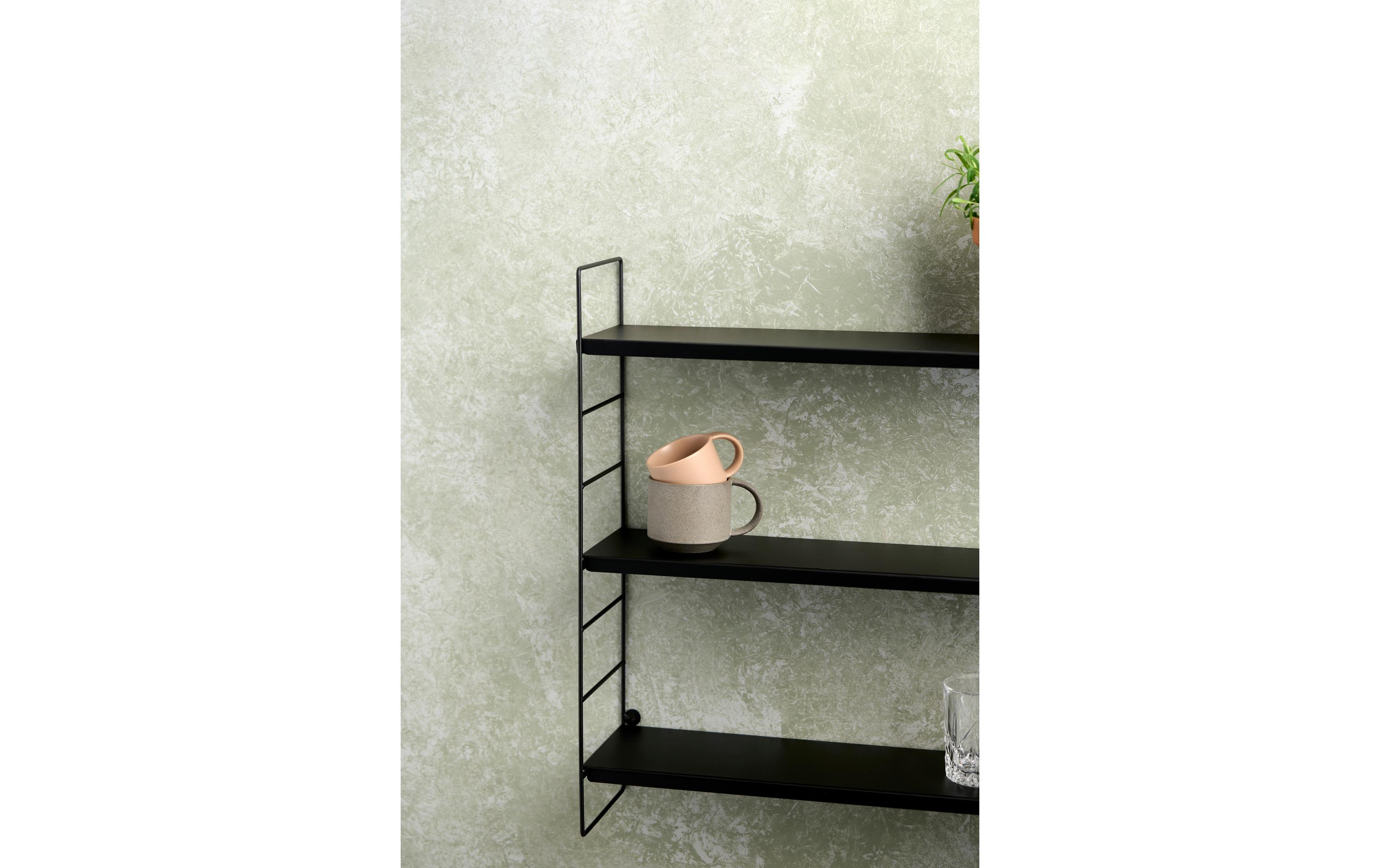 Wandregal 58 x 16 x 58 cm, SchwarzWandablage