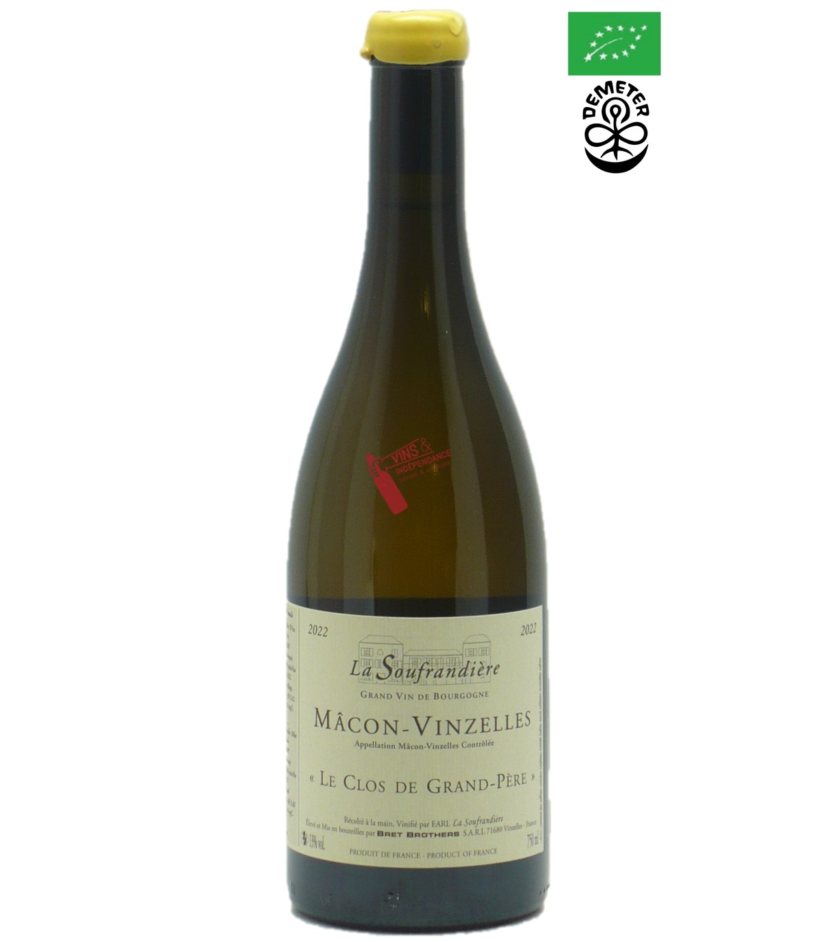 La Soufrandière Macon Vinzelles clos du grand père 2022