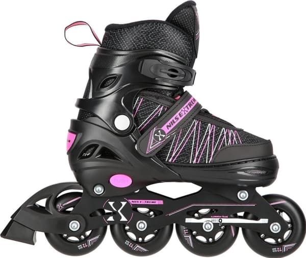 Nils Extreme NH11912-A rulleskøyter med utskiftbare, justerbare sklir, størrelse 31-34