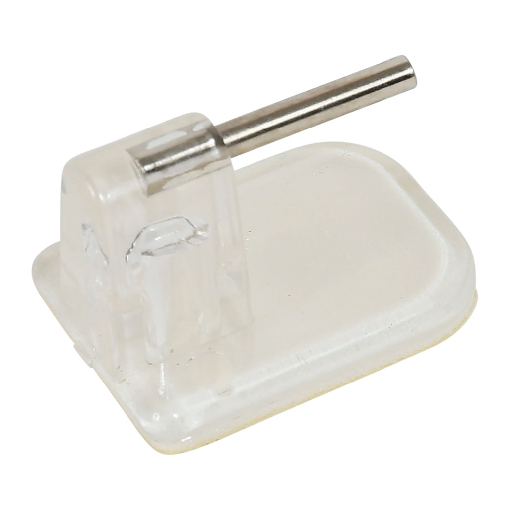 Lot de 4 supports tringle rideau adhésifs transparents 12mm