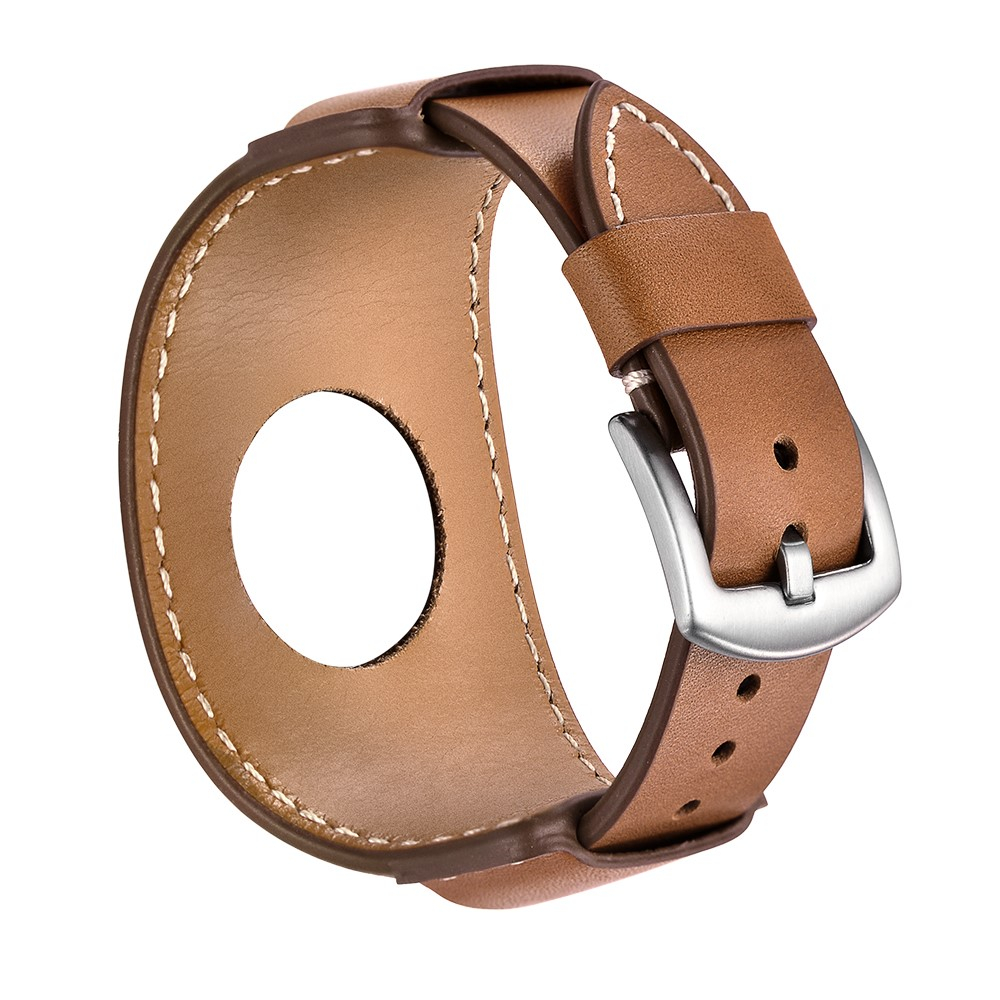 Apple Watch (49/46/45/44 mm) Modisches Manschetten Ersatz Echtleder Armband (Gelenkumfang: ca. 170-220mm) - Braun