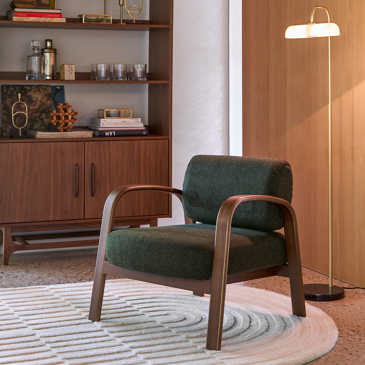 LA REDOUTE INTERIORS<br>Poltrona vintage em madeira compensada de bétula, flexível