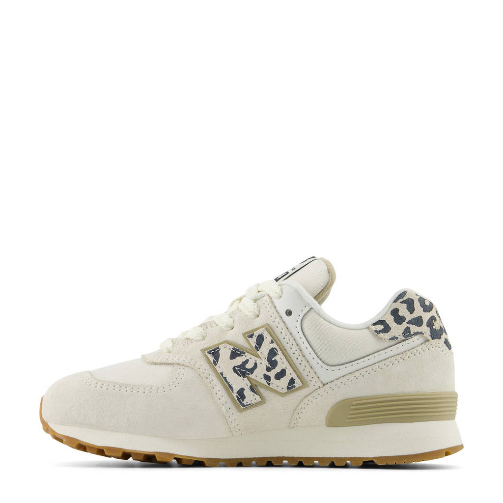 New Balance 574 V1 sneakers dierenprint offwhite/blauw