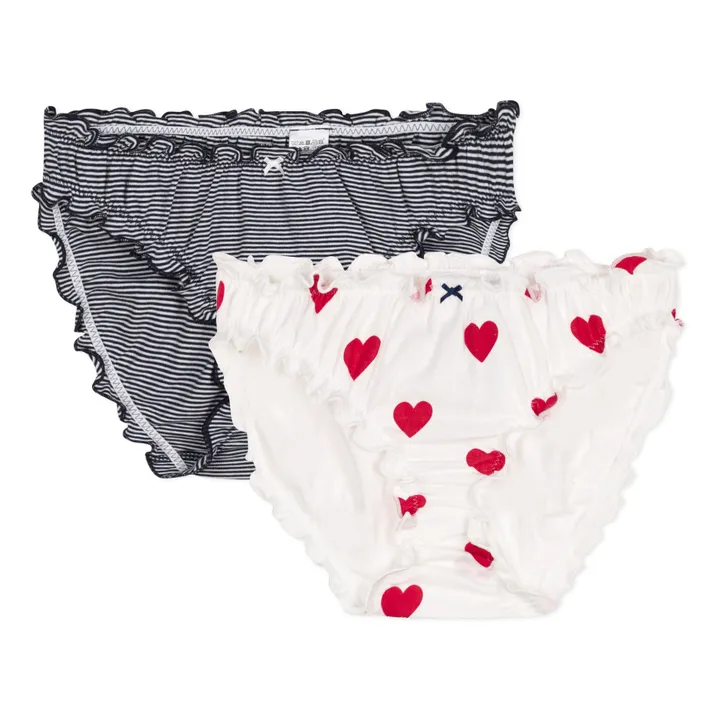Petit Bateau Lot 2 Culottes Froufrou - Collection Femme | Bleu marine