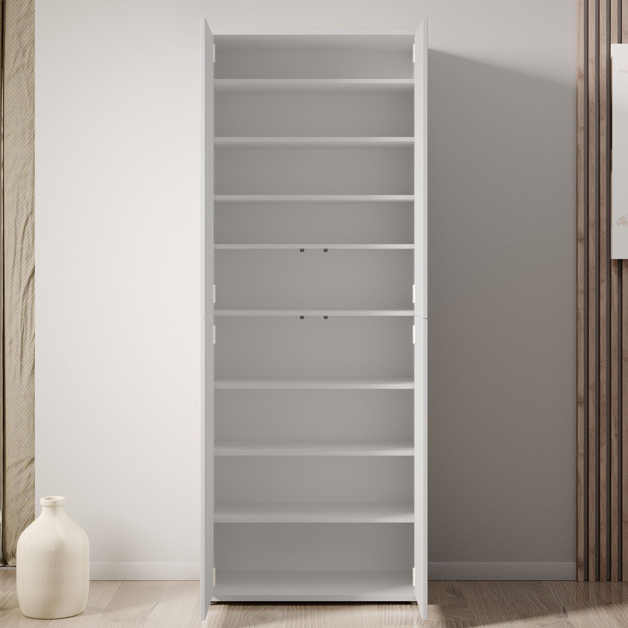 Meubella - Schoenenkast Amber - Lichtgrijs - 75 cm