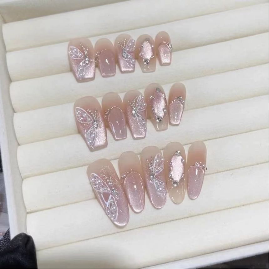 eovda - Butterfly Cat Eye Press On Nail (Various Designs)
