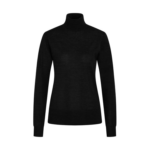 Bruuns Bazaar Charlene Roll Neck Striktrøje, Black, XL