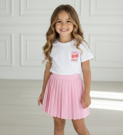 Little Luxe Cherry Tee & Pleated Skirt - verzenddatum 27 feb